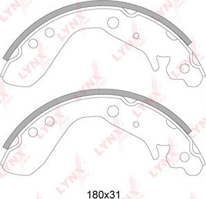 LYNXauto BS-3404 - Brake Shoe Set autospares.lv