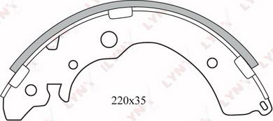 LYNXauto BS-3403 - Brake Shoe Set autospares.lv