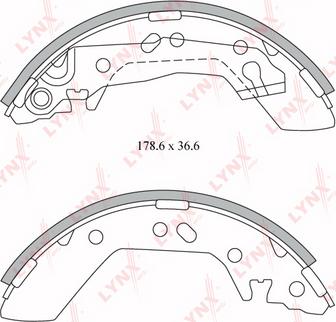 LYNXauto BS-3601 - Brake Shoe Set autospares.lv