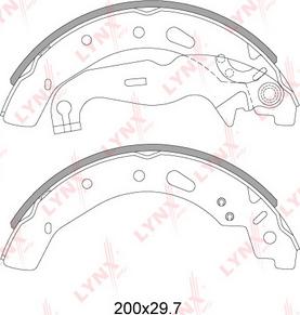 LYNXauto BS-3007 - Brake Shoe Set autospares.lv