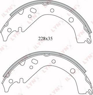 LYNXauto BS-7512 - Brake Shoe Set autospares.lv