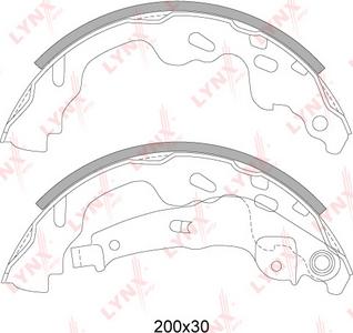 LYNXauto BS-7526 - Brake Shoe Set autospares.lv