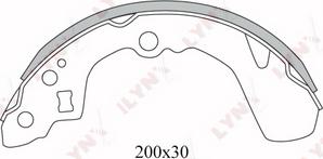 LYNXauto BS-7302 - Brake Shoe Set autospares.lv