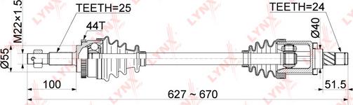 LYNXauto CD-1097A - Drive Shaft autospares.lv