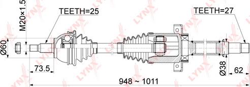 LYNXauto CD-1079 - Drive Shaft autospares.lv