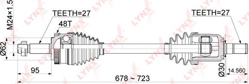 LYNXauto CD1071A - Drive Shaft autospares.lv