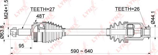 LYNXauto CD-1073A - Drive Shaft autospares.lv