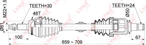 LYNXauto CD-1150A - Drive Shaft autospares.lv