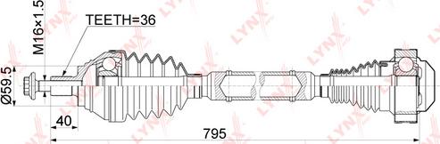 LYNXauto CD-1139 - Drive Shaft autospares.lv