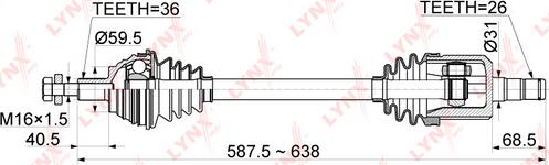 LYNXauto CD-1135 - Drive Shaft autospares.lv