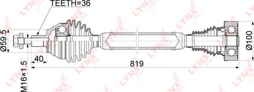 LYNXauto CD-1136 - Drive Shaft autospares.lv