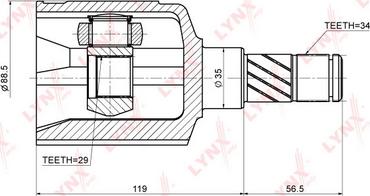 LYNXauto CI-1806 - Joint Kit, drive shaft autospares.lv