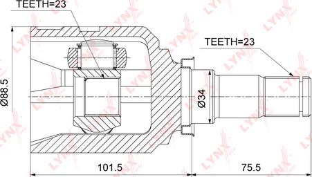 LYNXauto CI-3719 - Joint Kit, drive shaft autospares.lv