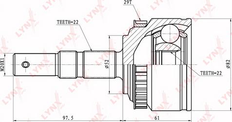 LYNXauto CO-5908A - Joint Kit, drive shaft autospares.lv