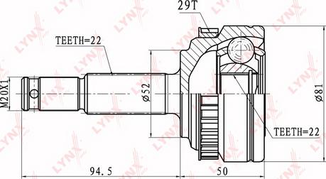 LYNXauto CO-5903A - Joint Kit, drive shaft autospares.lv