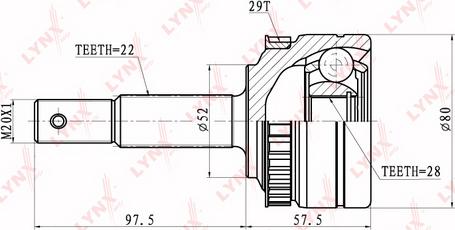 LYNXauto CO-5918 - Joint Kit, drive shaft autospares.lv