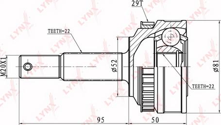 LYNXauto CO-5926A - Joint Kit, drive shaft autospares.lv