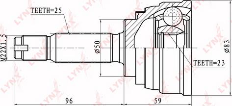 LYNXauto CO-5502 - Joint Kit, drive shaft autospares.lv