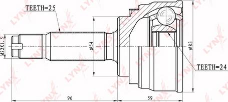 LYNXauto CO-5511 - Joint Kit, drive shaft autospares.lv