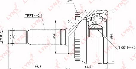 LYNXauto CO-5521A - Joint Kit, drive shaft autospares.lv