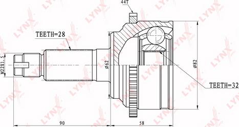 LYNXauto CO-5101A - Joint Kit, drive shaft autospares.lv