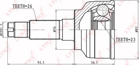 LYNXauto CO-5123 - Joint Kit, drive shaft autospares.lv