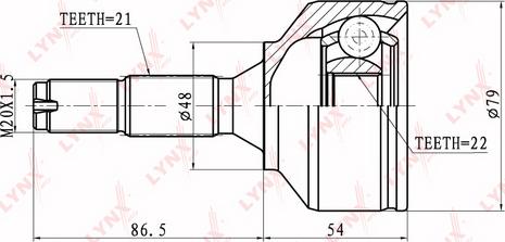 LYNXauto CO-6103 - Joint Kit, drive shaft autospares.lv