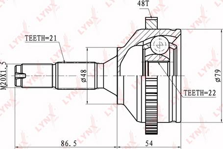 LYNXauto CO-6114A - Joint Kit, drive shaft autospares.lv