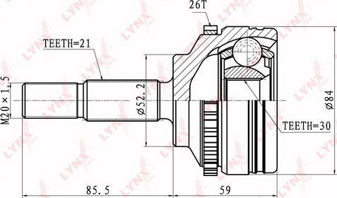 LYNXauto CO-6304A - Joint Kit, drive shaft autospares.lv