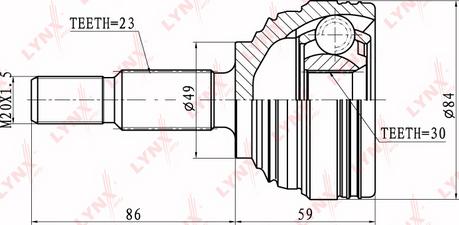 LYNXauto CO-6326 - Joint Kit, drive shaft autospares.lv