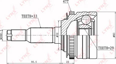 LYNXauto CO-1805A - Joint Kit, drive shaft autospares.lv