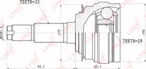 LYNXauto CO-1801 - Joint Kit, drive shaft autospares.lv