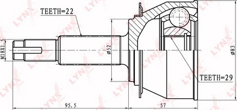 LYNXauto CO-1803 - Joint Kit, drive shaft autospares.lv