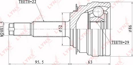 LYNXauto CO-1810 - Joint Kit, drive shaft autospares.lv