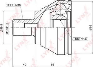 LYNXauto CO-1205 - Joint Kit, drive shaft autospares.lv