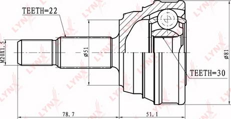 LYNXauto CO-8000 - Joint Kit, drive shaft autospares.lv