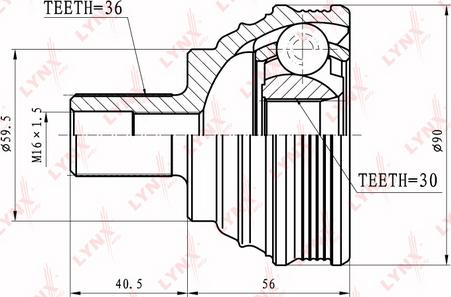 LYNXauto CO-8003 - Joint Kit, drive shaft autospares.lv