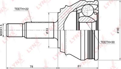 LYNXauto CO-8013A - Joint Kit, drive shaft autospares.lv