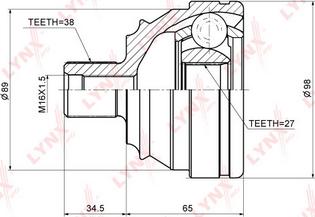 LYNXauto CO-8024 - Joint Kit, drive shaft autospares.lv