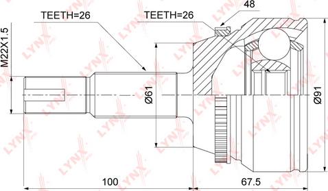 LYNXauto CO-3906A - Joint Kit, drive shaft autospares.lv