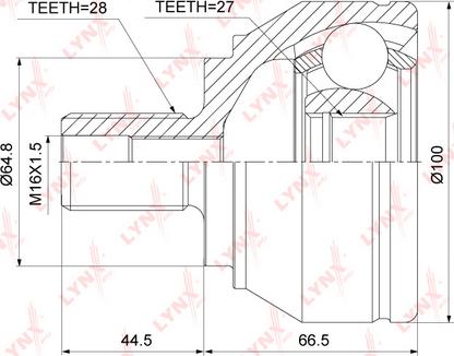 LYNXauto CO-3908 - Joint Kit, drive shaft autospares.lv