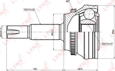 LYNXauto CO-3691A - Joint Kit, drive shaft autospares.lv