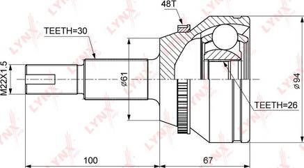 LYNXauto CO-3692A - Joint Kit, drive shaft autospares.lv