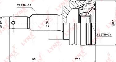 LYNXauto CO-3642 - Joint Kit, drive shaft autospares.lv