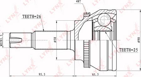 LYNXauto CO-3647A - Joint Kit, drive shaft autospares.lv