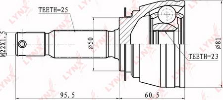 LYNXauto CO-3605 - Joint Kit, drive shaft autospares.lv