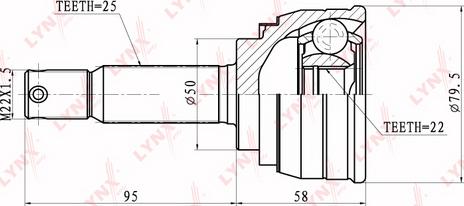 LYNXauto CO-3603 - Joint Kit, drive shaft autospares.lv