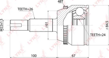 LYNXauto CO-3857A - Joint Kit, drive shaft autospares.lv