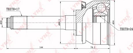 LYNXauto CO-3800 - Joint Kit, drive shaft autospares.lv