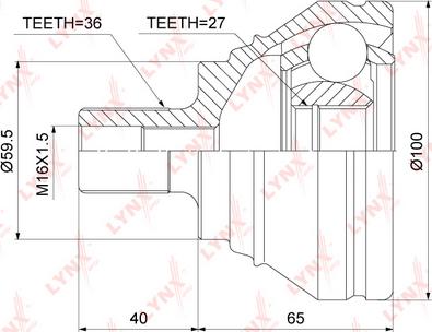 LYNXauto CO-3821 - Joint Kit, drive shaft autospares.lv